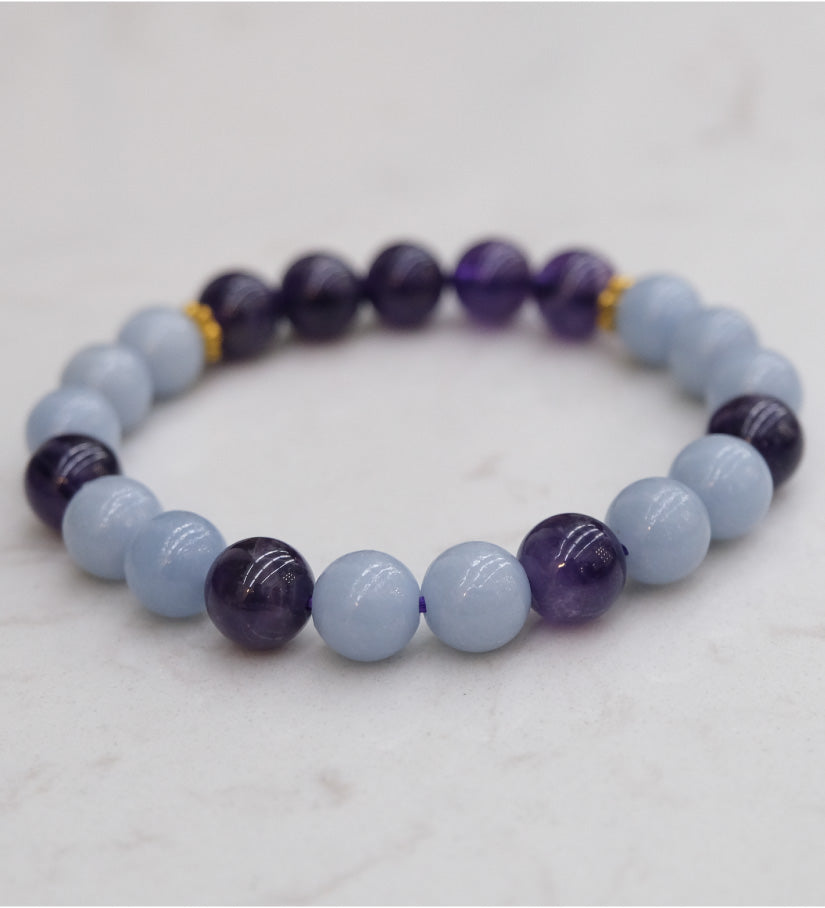 Aquarius Zodiac Bead Bracelet