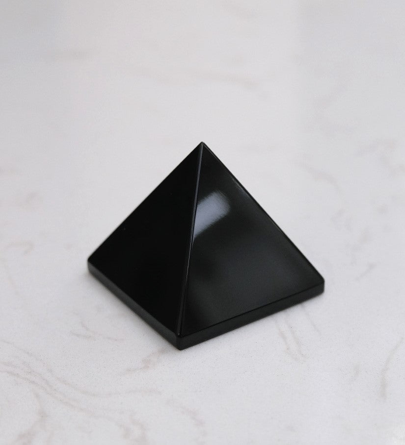 Black Obsidian Pyramid - Protection, Negativity & Creativity