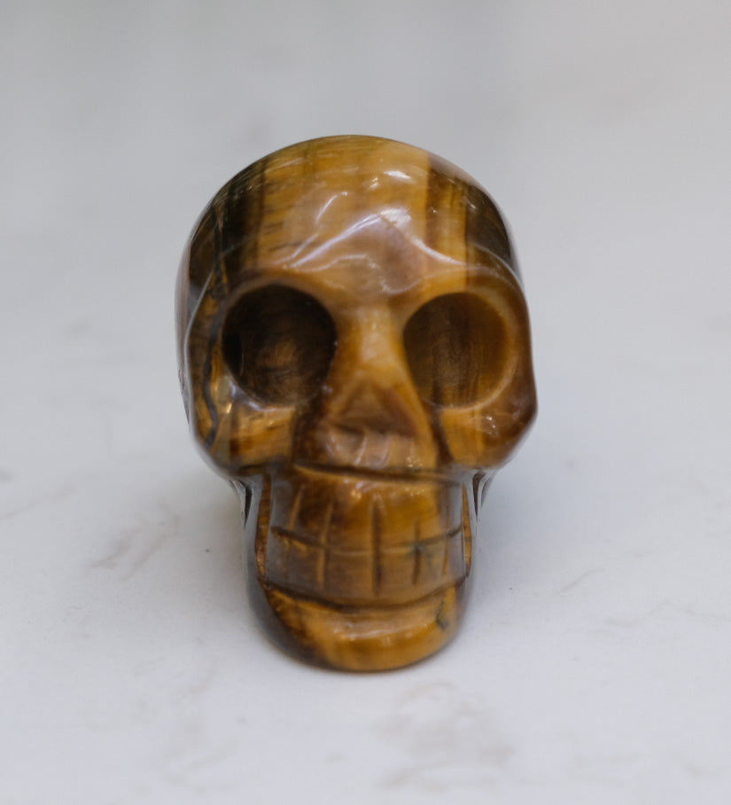 Tiger's Eye Skull