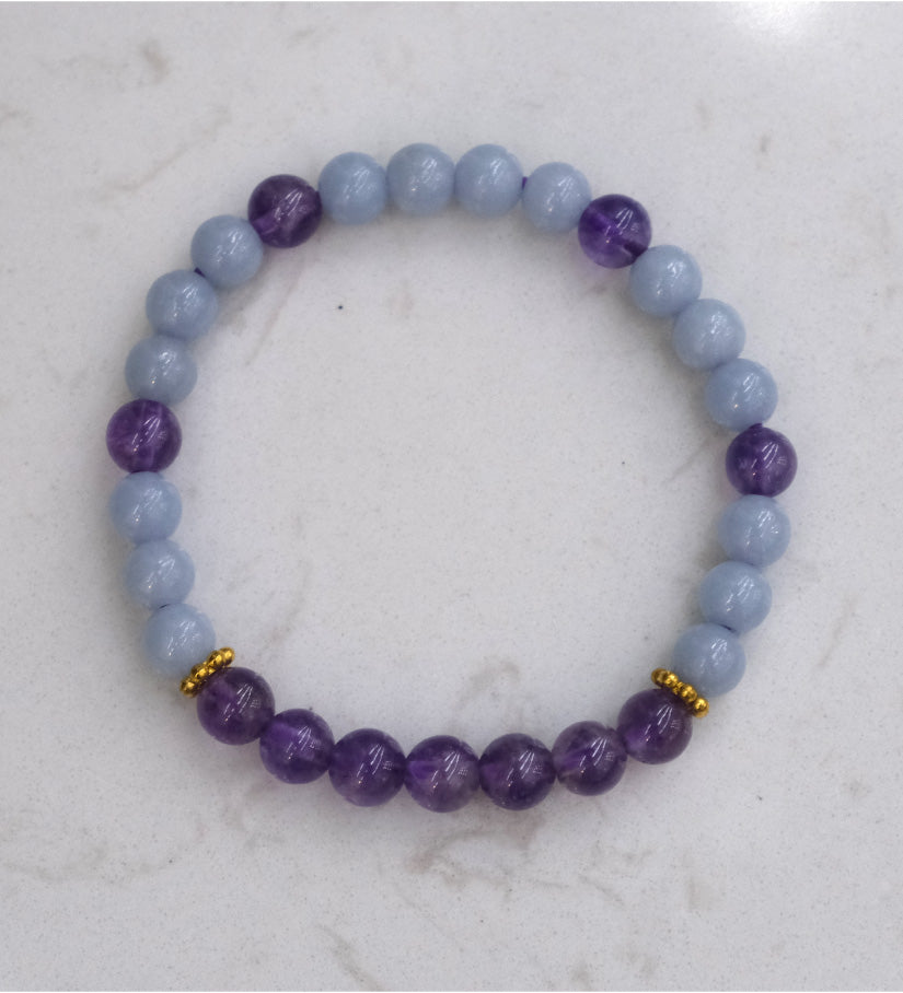 Aquarius Zodiac Bead Bracelet