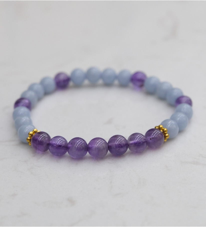 Aquarius Zodiac Bead Bracelet