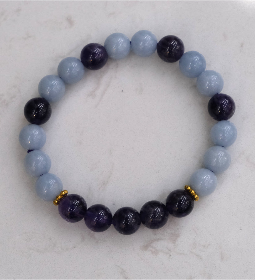 Aquarius Zodiac Bead Bracelet