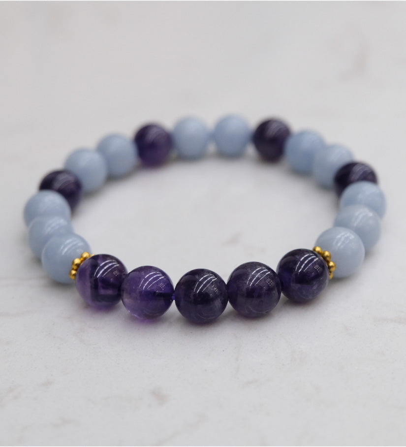 Aquarius Zodiac Bead Bracelet