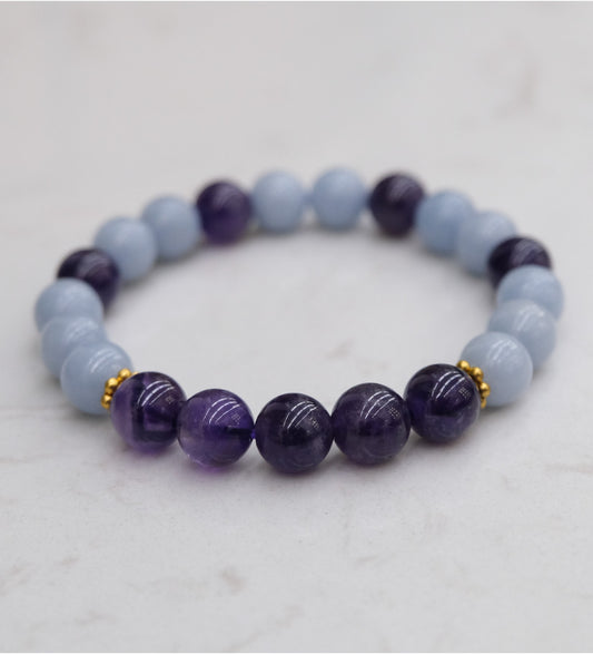 Aquarius Zodiac Bead Bracelet