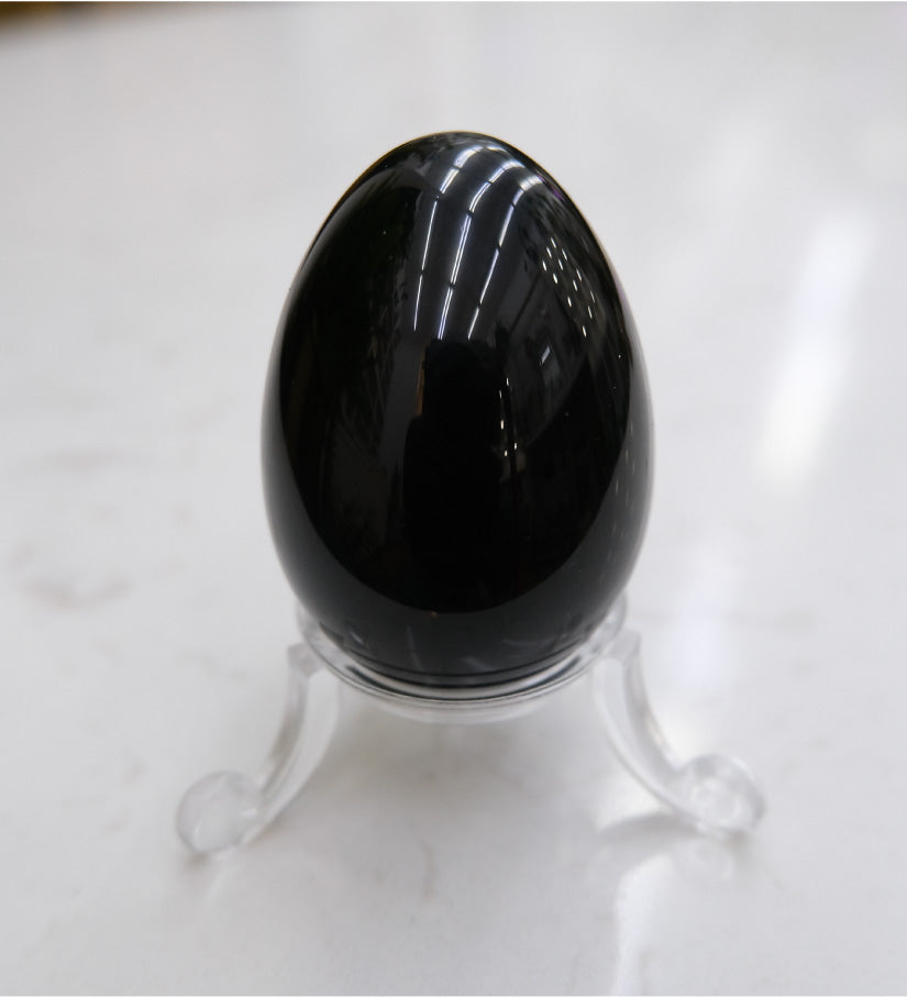Black Obsidian Egg - Protection, Negativity & Creativity