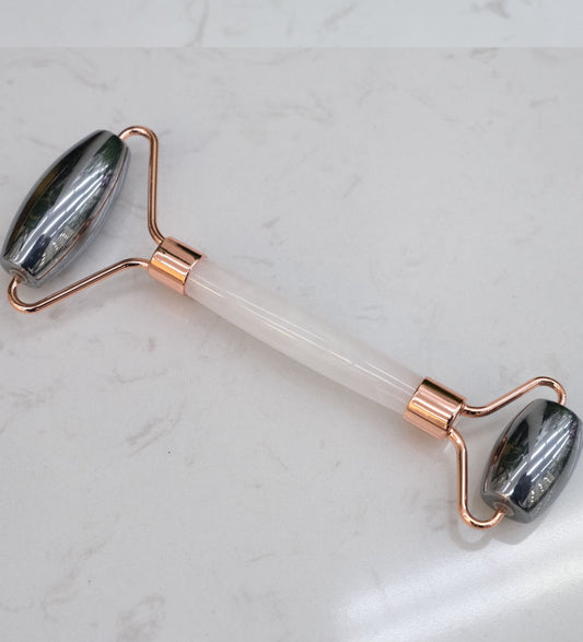 Facial Roller Massage Tool Quartz and Hematite