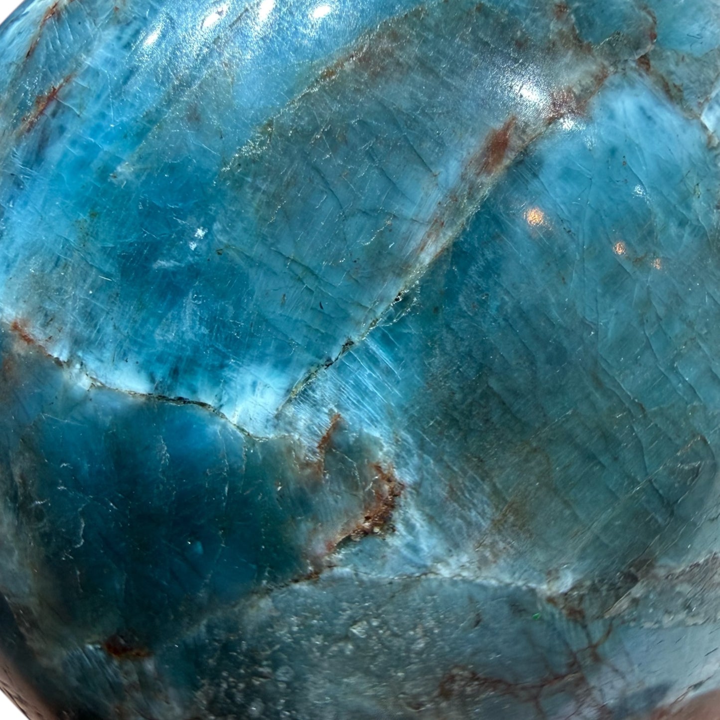 Blue Apatite Palmstone