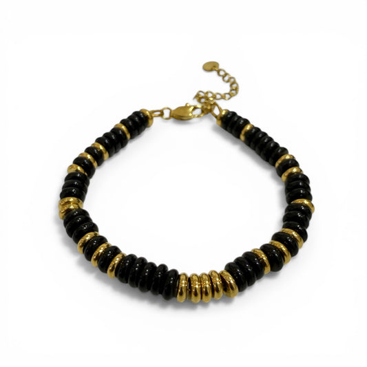 Coral Bracelet Black Tourmaline